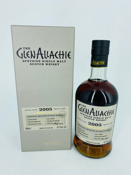 GlenAllachie Single Cask Billy Walker 2005 15YO Sherry Butt (700ml)