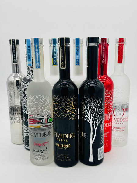 Belvedere Vodka Collection (9 x 700ml) "One bottle seal broken"