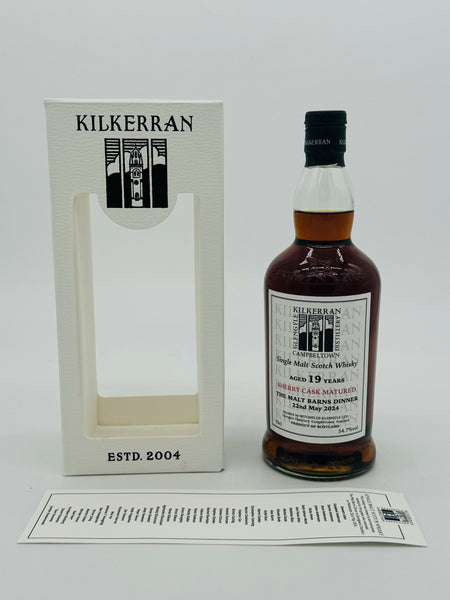 Kilkerran 19 Year Old Sherry Cask Malt Barns Dinner 2024 (700ml)