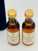 Macallan 18 Year Old 1972 and 12 Year Old Miniatures in gift set (2 x 50ml)