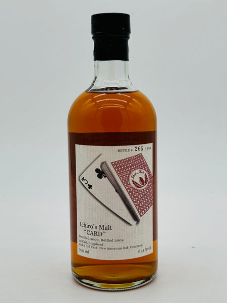 Hanyu 2000 Ichiro's Malt 'Card' #7020 / Three of Clubs (700ml)