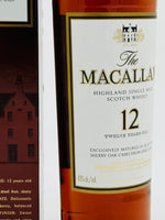 Macallan 12YO Sherry Oak Cask Pre-2018 US edition 43% (750ml)