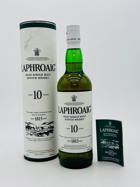 Laphroaig 10 Year Old Islay Single Malt Scotch Whiskey (700ml)