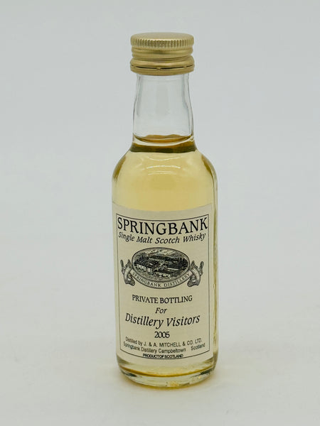 Springbank Private Bottle Distillery Visitors 2005 Miniature (50ml)