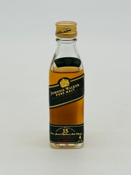 Johnnie Walker 15 Year Old Pure Malt Scotch Whisky (50ml) 'Seal broken'