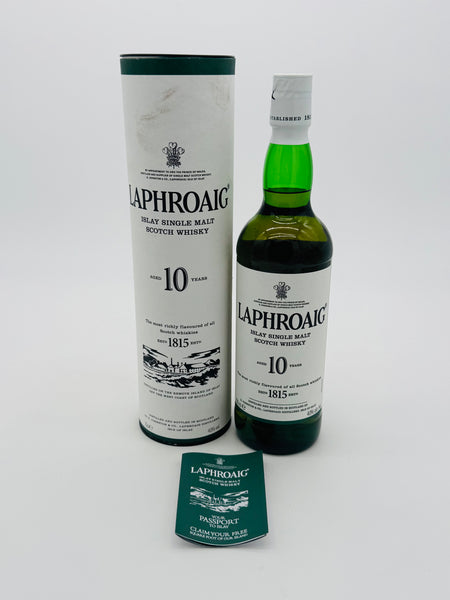 Laphroaig 10 Year Old Islay Single Malt Scotch Whiskey (700ml)