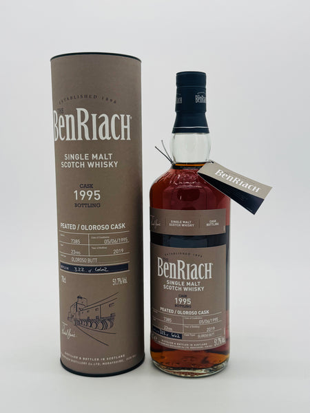 1995 Benriach Batch 16 Single Cask #7385 Peated Oloroso Cask 23 Year Old Cask Strength Single Malt Scotch Whisky (700ml)