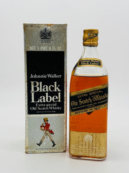 Extra Special Black Label 1960s square bottle 1 Pint 6 Fl Oz (650ml)