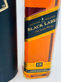 Johnnie Walker Black Label 12 Year Old – Older Bottling with Presentation Tube (1000ml)