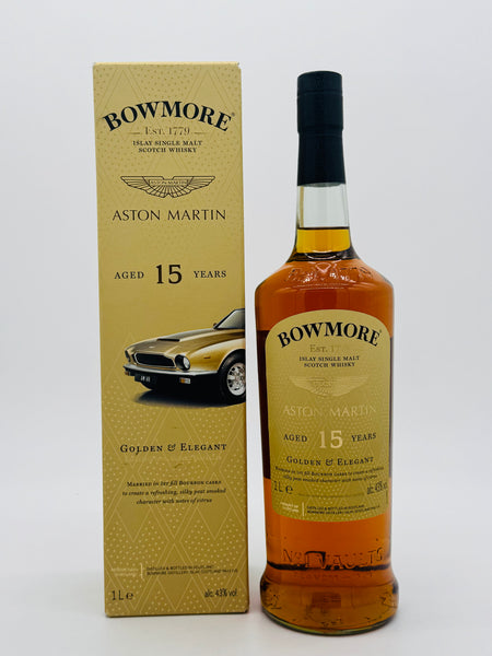 Bowmore 15 Year Old Golden & Elegant Aston Martin Edition #5 Single Malt Scotch Whisky (1000ml)