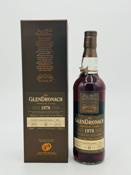 Glendronach 1978 Single Oloroso Cask 31 Year Old #1040 / Batch 2 (700ml)