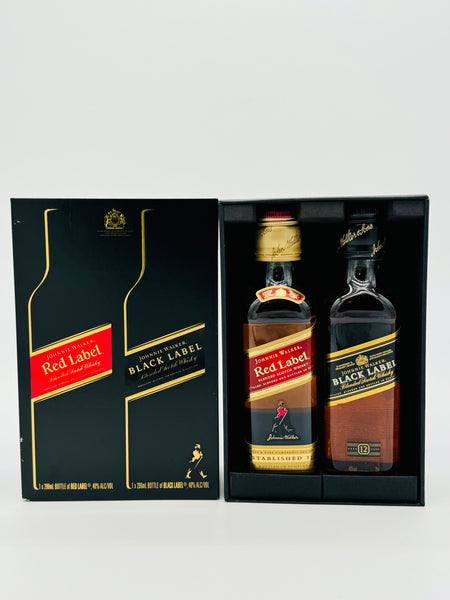 Johnnie Walker Red and Black Label Set (2 x 200ml)
