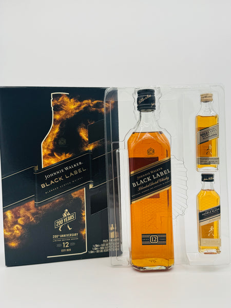 Johnnie Walker Black Label 12 YO 200 Years (700ml, 50ml, 50ml)