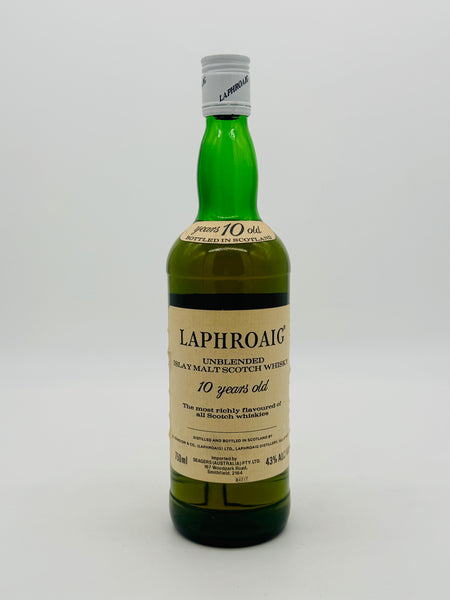 Laphroaig 1980’s 10 Year Old Unblended Single Malt Whisky (750ml)