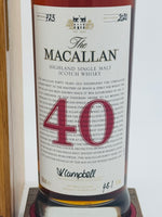 Macallan 40 Year Old The Red Collection 2020 Release (700ml)