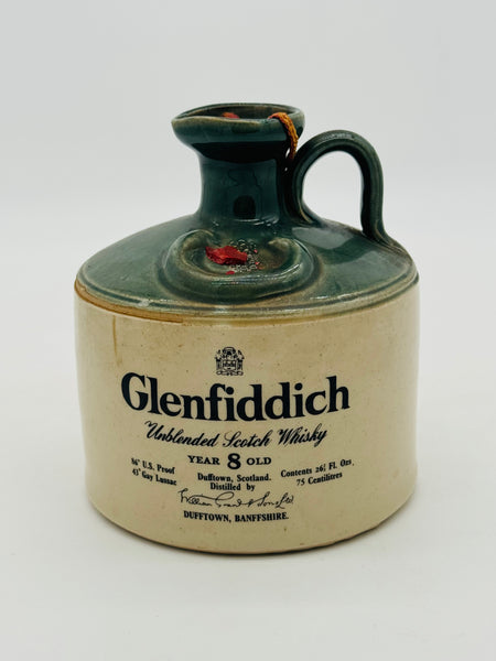 Glenfiddich Unblended 8 Year Old Scotch Whisky Crock Decanter 1970 (750ml)