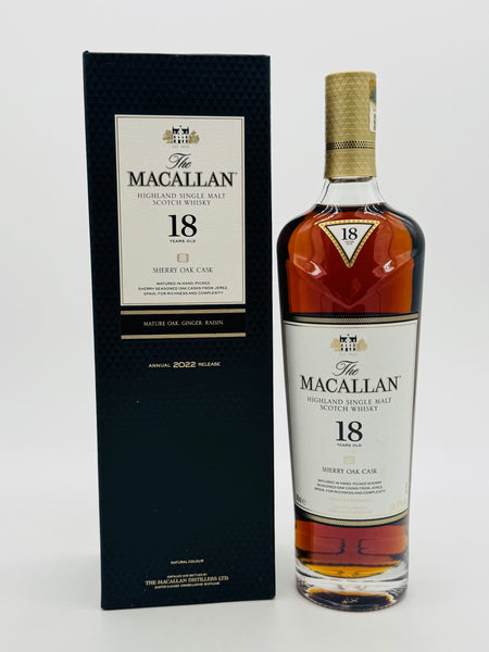 Macallan 18 Year Old Sherry Oak 2022 Release (700ml)