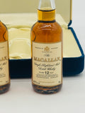Macallan 18 Year Old 1975 and 12 Year Old Miniatures in gift set (2 x 50ml)