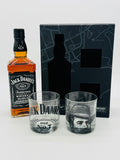 Jack Daniel's Old No. 7 gift set with two rocks glasses (700ml)